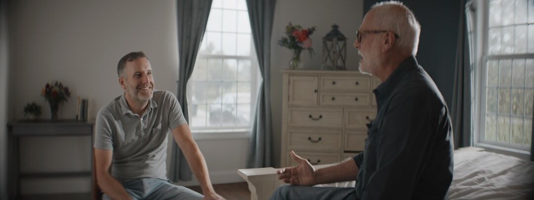 elderly man telling story
