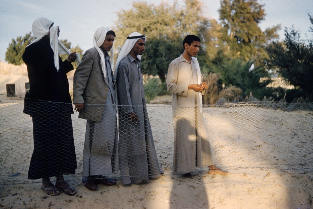group of locals chatting