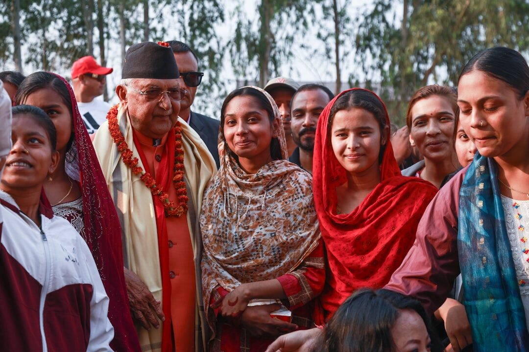 group of locals smiling