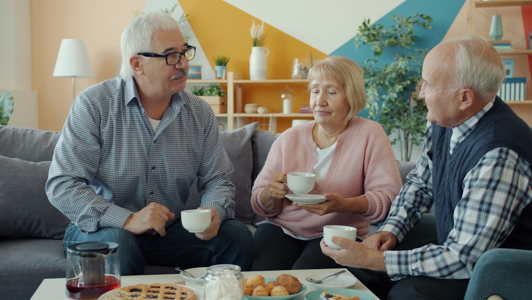 elderly person sharing stories